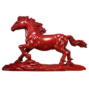 实木雕刻十二生肖马摆件红色木马到成功吉祥物家居装饰木质工艺品