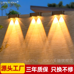 Solar Wall Washer Light Outdoor Waterproof Wall Lamp Garden Balcony Atmosphere Home Courtyard Fence Decorative Lighting Street Light