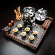 Bộ trà đất sét màu tím cho phòng khách gia đình pha trà nhỏ tích hợp đổ nước đáy hoàn toàn tự động khay trà bảo quản trà bàn nước