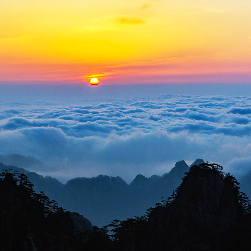 日出黄山私家团包车1单1团4天3晚旅游夜宿山顶千岛湖含船票纯玩团