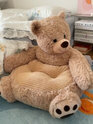 Cute Bear Cushion Children's Sofa Seat Girls' Bedroom Lazy Tatami Bedroom Bay Window Backrest Cushion Recliner