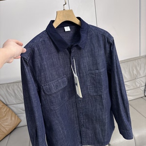 
Cotton + lyocell blend! American casual spring washed men's workwear long-sleeved denim shirt layered jacket