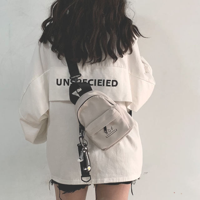 This year's popular bags for women 2025 new fashion casual one-shoulder crossbody bag for students versatile canvas breast bag for men