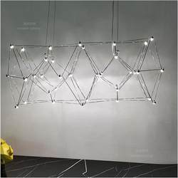 Star restaurant chandeliers postmodern simple cafe bar restaurant chandeliers high-end photosensitive cube lamps