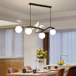 Restaurant Chandelier, Front Desk Ceiling Light, Bird Design, 2025 New Model, Modern Minimalist Dining Room Table Lamp, Creative Internet-Famous Hot Item