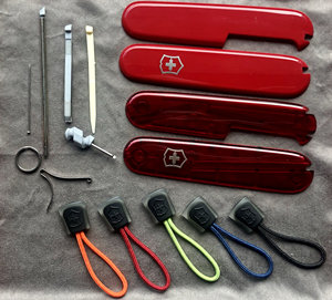 Brand new 91mm Swiss Army Knife Hunter Craftsman Hero Original Metal Label Blade Handle Cover Accessories