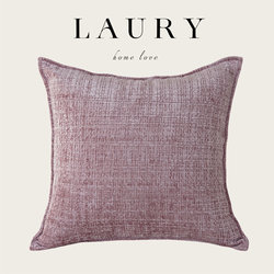 Thick Velvet Purple Nordic Simple Style Throw Pillow Cushion Bedroom Headboard Pillow Sofa Lumbar Pillow Cover Large Backrest