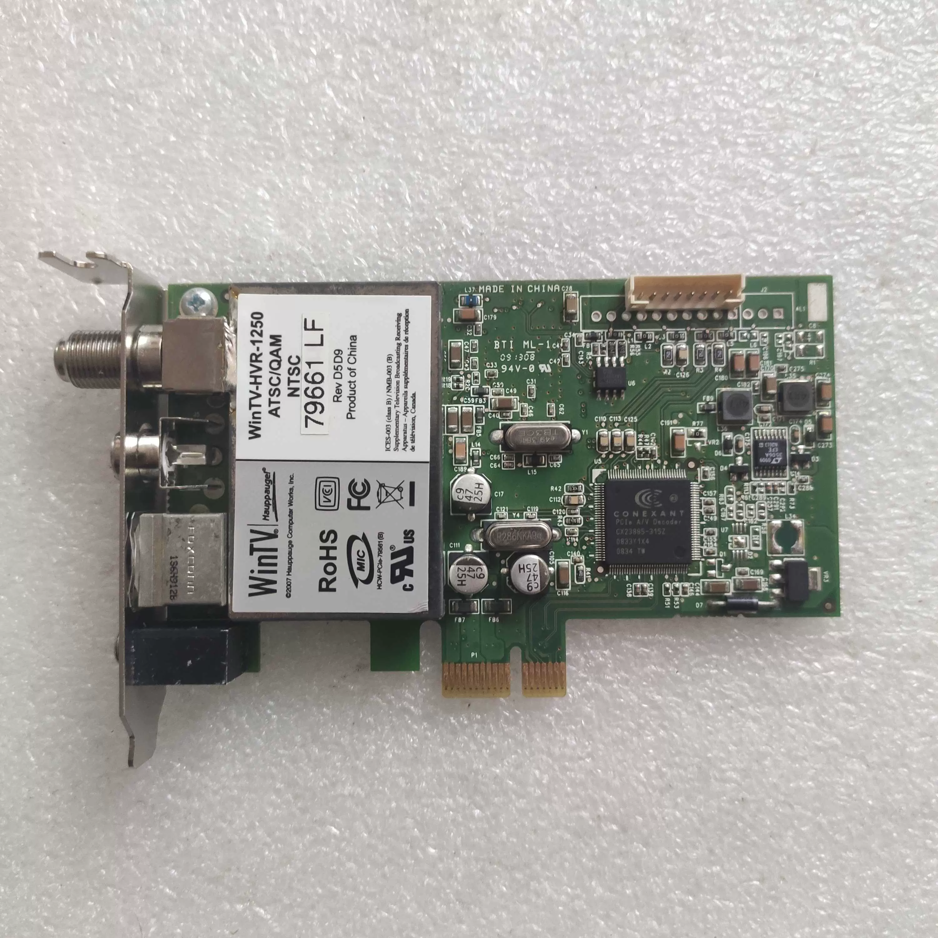 Hvr 1250 Wintv Card DELL Hauppauge WinTV-HVR-1250 Pci-e 電視卡採集