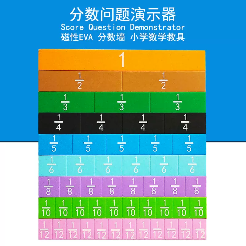 滬教磁性eva 分數問題演示器磁吸附分數牆分數塊分數盤圓盤扇形小學數學教具教學儀器教具 Taobao