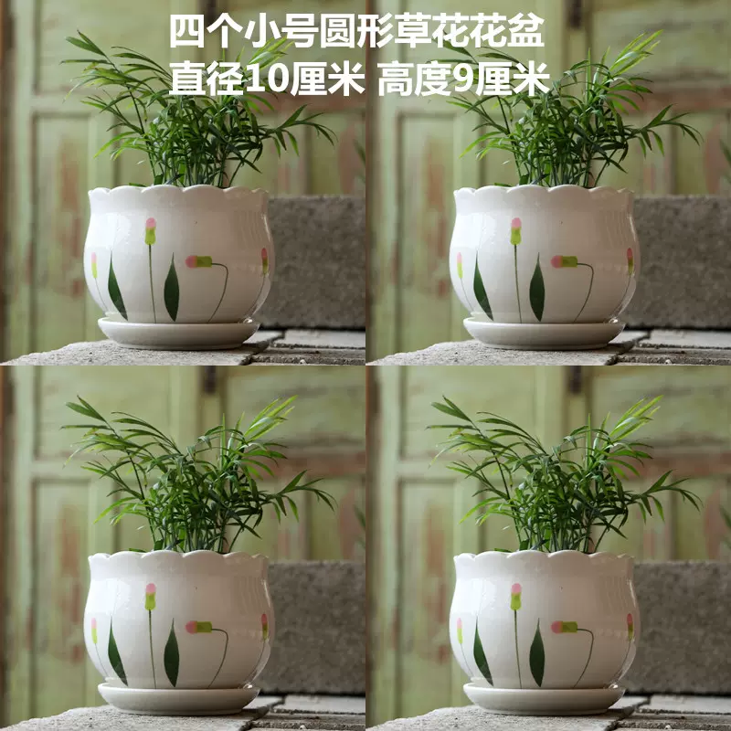 花盆陶瓷创意个性清仓特价带托盘家用绿萝塑料多肉花盆小 花盆陶瓷创意个性清仓特价带托盘家用绿萝塑料多肉花盆小