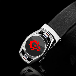 
World of Warcraft Alliance Horde Games Peripheral Belt Trendy Men's Genuine Leather Pure Cowhide Automatic Buckling Belt Young People