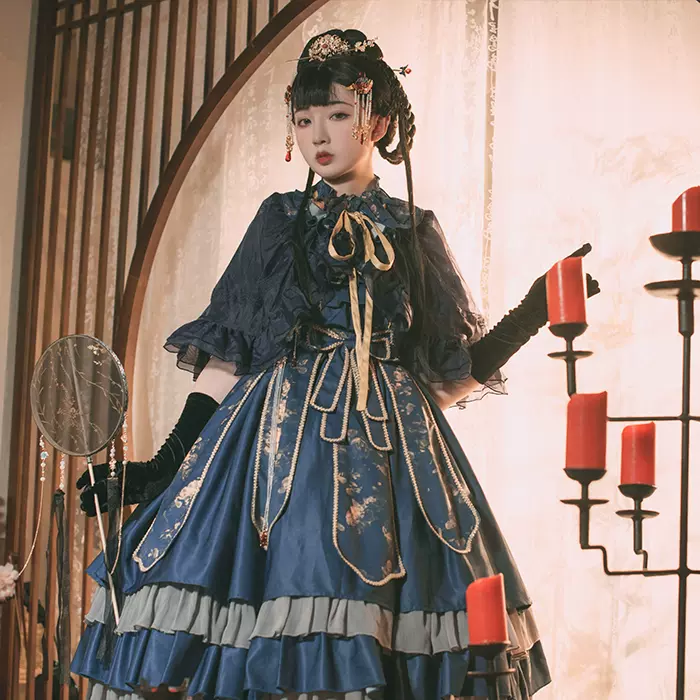 現貨楓藻記原創lolita【共生關係】日式和風浴衣羅莉塔裙洋裝和服-Taobao