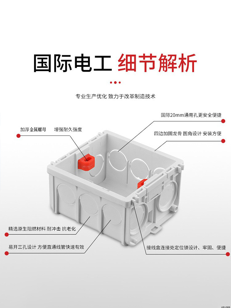 International Electrician 86 Type Concealed Bottom Box - PVC Electrical ...
