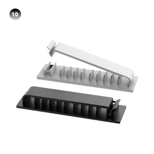 
Computer desk line arrangement desktop 10-hole cable manager dormitory cable trough punch-free branch line holder storage