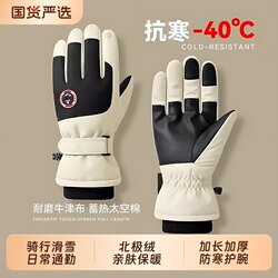 Ski-specific gloves for men and women in winter outdoor northeast touch screen thickened velvet cotton warm cycling riding waterproof anti-slip