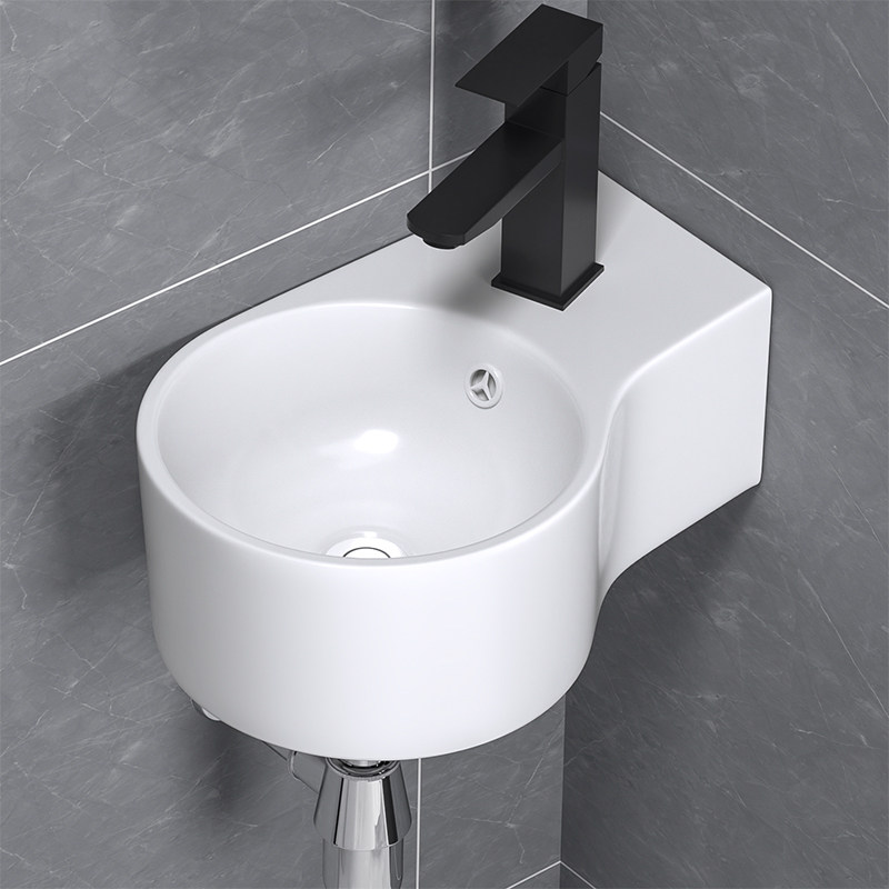 CROSS ZEBRA Lavabo Mural en Céramique Lavabo Rectangle Petite Taille