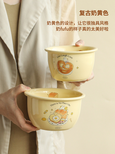 14oz Porcelain Rice Bowl Set With Chopsticks - Asian Style Ceramic Bowl With Spoon, Dishwasher Safe