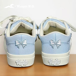 
Purple blue sneakers for women 2026 spring new casual sports shoes versatile thick sole original breathable canvas shoes