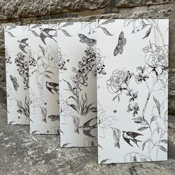 Bathroom Wall Tiles, Full Ceramic Patterned Tiles 300X600, Plant and Bird Background Wall, Bathroom Soft Light Floral Tiles 40X80, Ceramic Tiles