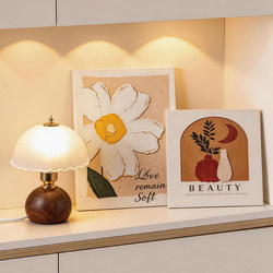 Cream-Style Table Lamp, Living Room Home Decoration Ornament, Gift for Girlfriend, Entryway Foyer Painting, Desktop