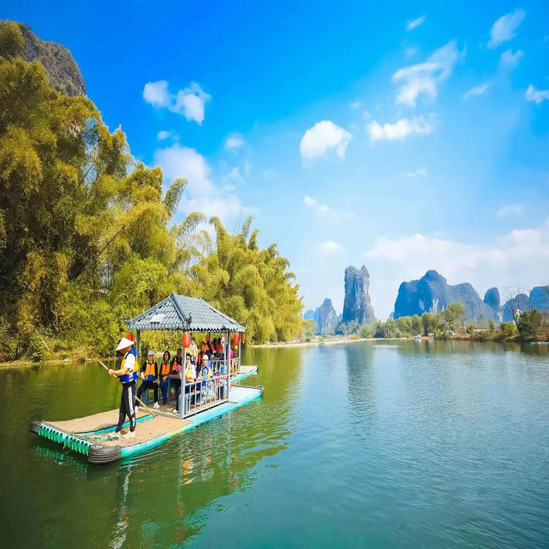 飞猪桂林旅游4天3晚桂林四日游漓江竹筏阳朔象山遇龙河跟团游高铁