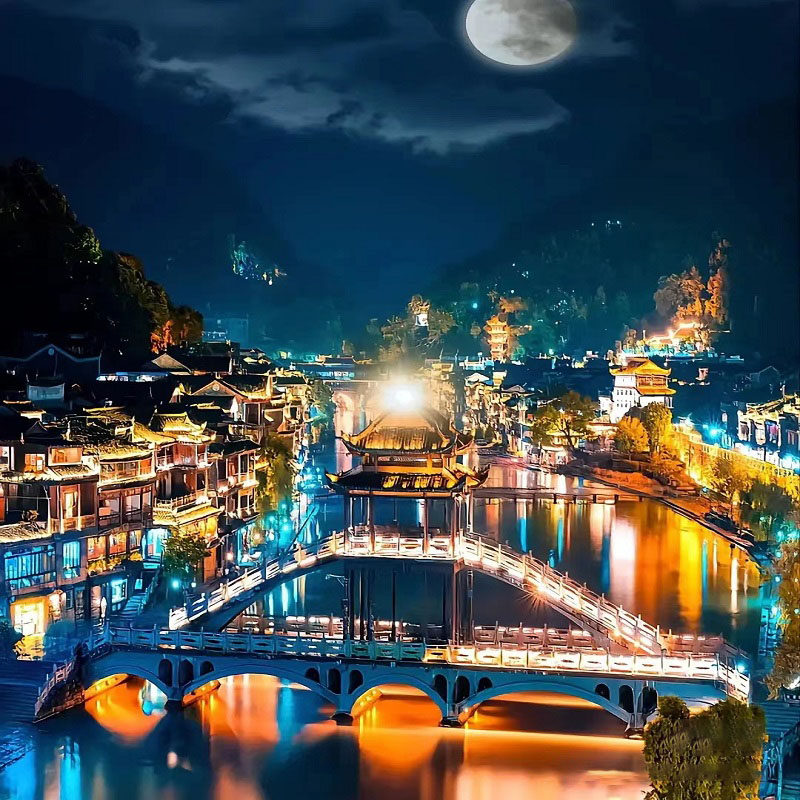 飞机往返湖南长沙张家界5天4晚森林公园天门山凤凰古城五日跟团游