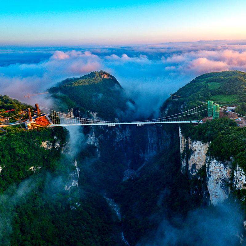 含高铁长沙张家界旅游4天3晚天门山大峡谷玻璃桥纯玩亲子四日跟团