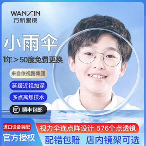 Wanxinyi percentage small umbrella multiple points from focus lenses delay myopia children students anti -blue light custom optical lenses
