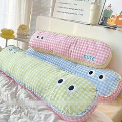 Dopamine Washed Cotton Pillow for Sleeping, Long Leg Pillow, Sofa Cushion, Removable and Washable Headboard Pillow, Backrest Pillow