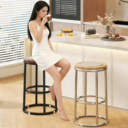 Bar Stools for Home Use, High-Legged Iron Art Stools for Island Counters, Front Desk Cashier Stools, High-End Bar Chairs and Stools