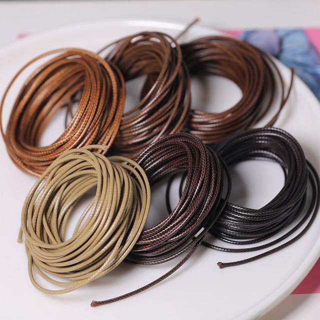 5m 0.5-2mm wax leather rope DIY hand-woven rope eight treasure compass bracelet necklace beading material