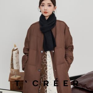 
TCREER[Zhiran Fangfu] Winter fashion high-end retro versatile down jacket for women