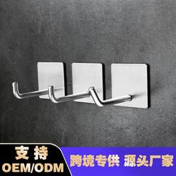 304 stainless steel hook thickened bathroom towel coat hook without punching powerful adhesive kitchen wall hook