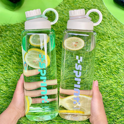 New Sports Water Cup for Men, Large Capacity, Summer High-Temperature Resistant Plastic Water Bottle, Portable for Students, Fitness, 2025 New Model