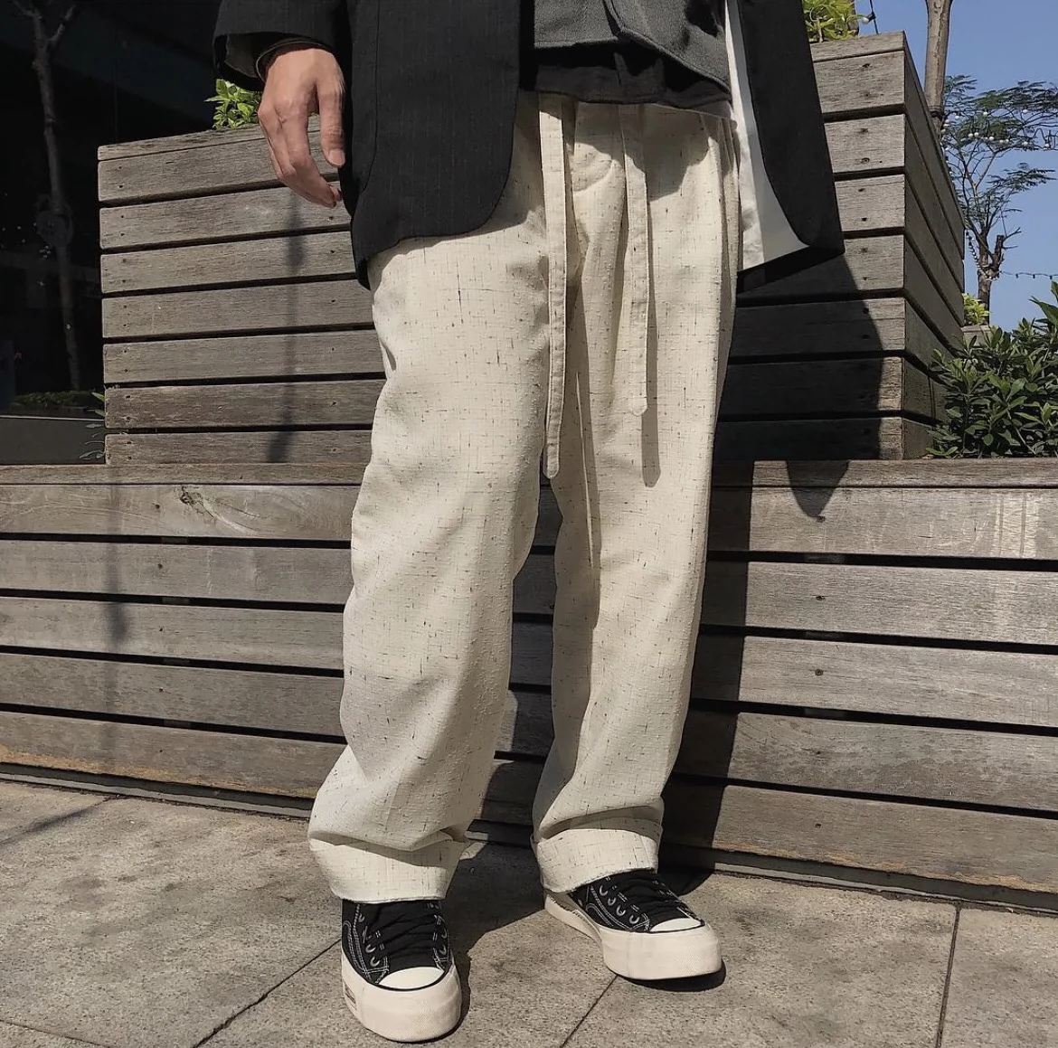 VISVIM FIL 17SS WMV HAKAMA PANTS 日潮中村剑道裤羊毛休闲长裤-Taobao