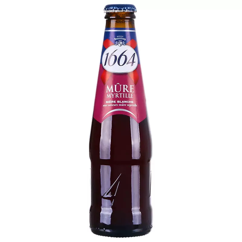 1664蓝莓250ml*24瓶装法国凯旋果味整箱临期清仓啤酒