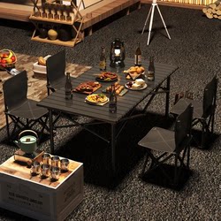New Outdoor Foldable Table Camping Table and Chair Set Picnic Table Simple Portable Barbecue Table Night Market Stall Table
