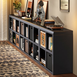 Steel Lattice Cabinet Bookshelf for Home Use, Low Wall-Mounted Storage Rack, Eight-Compartment Cabinet, Kindergarten Bookcase, Storage Cabinet