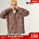 Dangerouspeople Joker Xue dsp artistic distressed plaid shirt autumn retro versatile trendy long sleeves