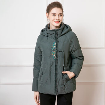 Popularity, hooded down jacket, Chinese style
