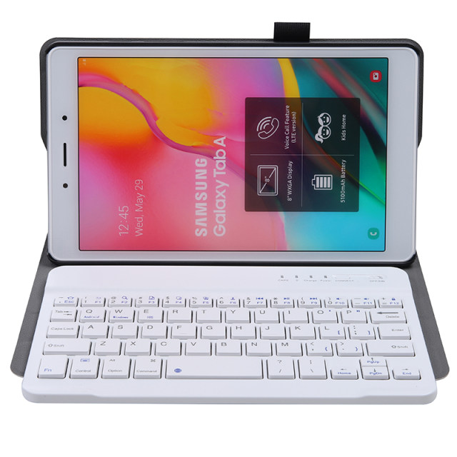 Suitable for Samsung Tab A 8.0 2019 Protective Case with Bluetooth Keyboard SM-T290 Tablet PC T295 Business Leather Case 8 Inch T297 Anti-fall Case Holder