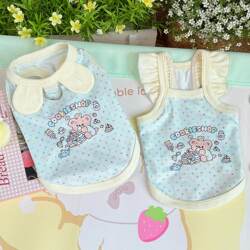 Dog Clothes Spring and Summer Thin Bear Print Vest for Cats, Bichon, Teddy, Small and Medium-Sized Puppies Pet Apparel