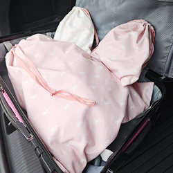 Thickened Canvas Travel Portable Dirty Clothes Bag, Extra Large Storage Bag, Drawstring Closure, Packing Clothes and Blanket Organizer Bag