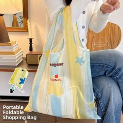 Large-Capacity Foldable Shopping Bag, Grocery Shopping Storage Bag, Tote Bag, Eco-Friendly Bag, Waterproof Backpack, Supermarket