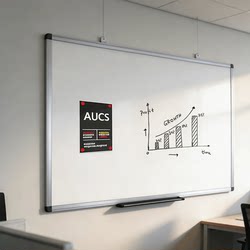 Aucs Hanging Whiteboard Single-Sided Magnetic Office Meeting Writing Large Whiteboard Training Teaching Wall-Mounted Blackboard Home Graffiti Children's Small Blackboard Qur1290L