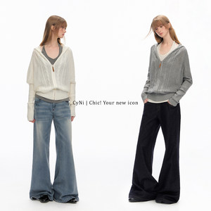 
CyNi [Sparse Shadow and Light Catching] Tencel linen three-dimensional woven bat-sleeve knitted cardigan jacket is breathable and comfortable