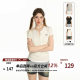Cyni basic versatile embroidery logo Henry leads T -shirt short -sleeved top female fashion slimming slimming niche design
