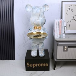 Violent Bear Floor-Standing Ornament, Popular Large Tray for Living Room, Hotel Decoration, Housewarming Decoration, Storage Gift, Money Box