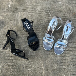 
Spanish fashion brand 2025 summer new fashionable style stiletto high heels open toe one-button fashion sandals for women