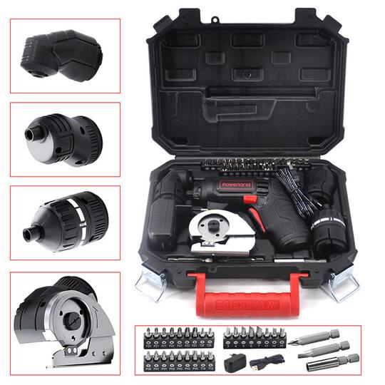Powerland 4-in-1 電気ドライバーセット - USB充電式